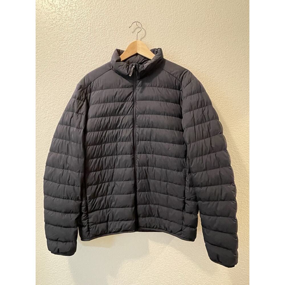 Uniqlo Jacket Mens L Blue Navy Ultra Light Down Puffer Lightweight Packable